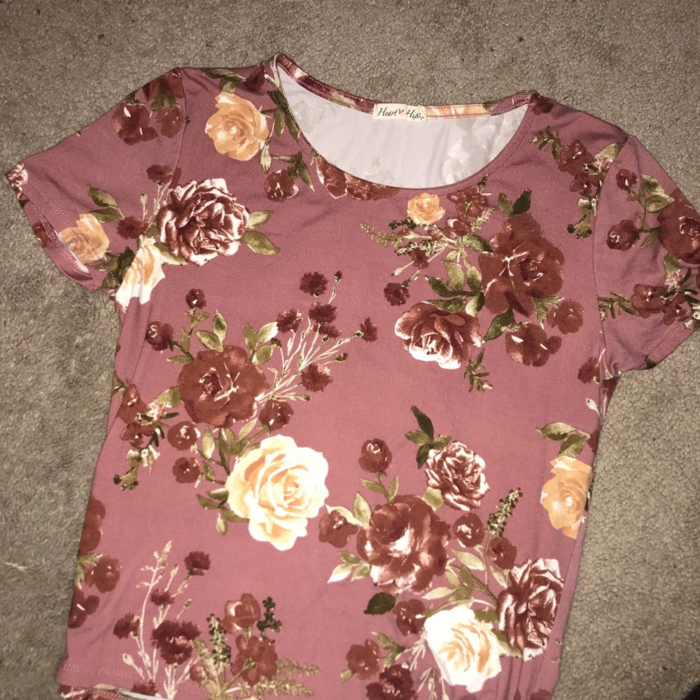 Rose tight fitted top